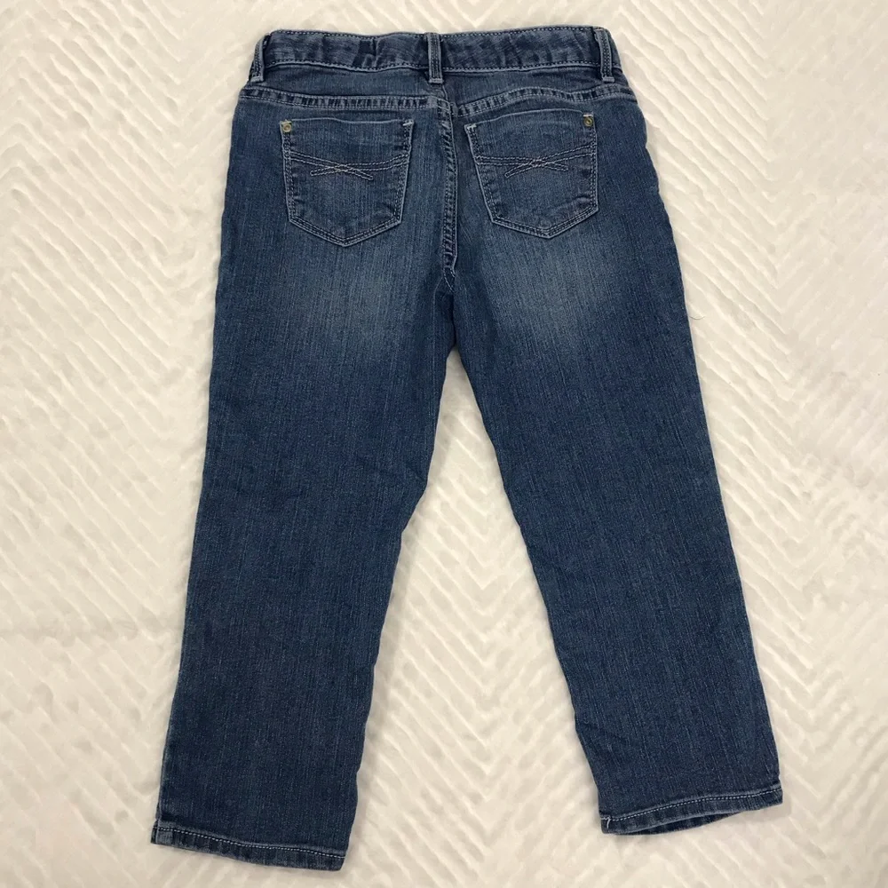GAP Kids Denim‎ Cropped Jeans Classic Blue size 10 adjustable waist